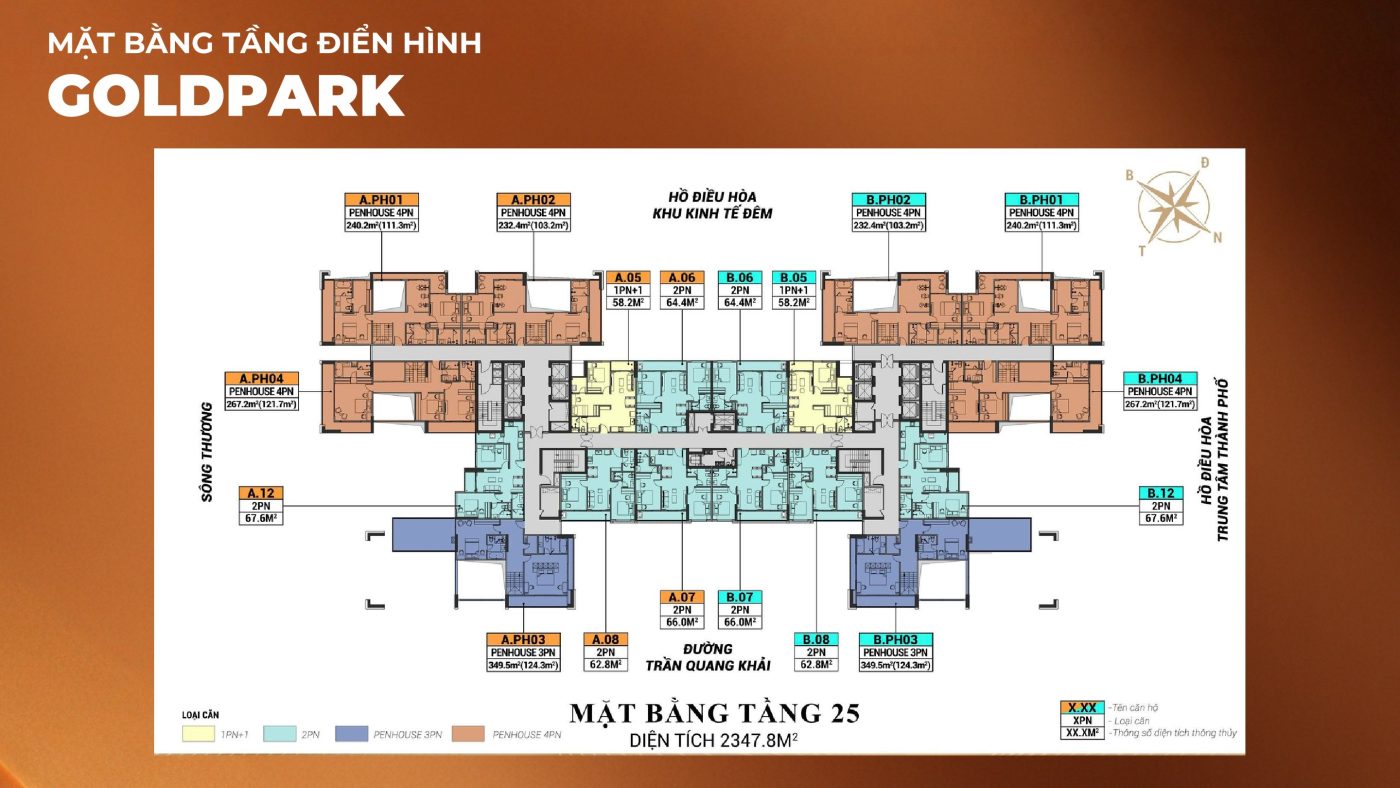 Mặt bằng tầng 25